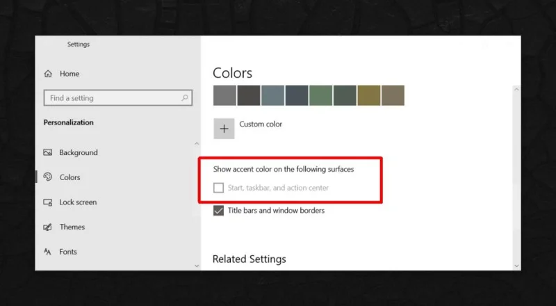如何修復在 Windows 10 上變灰的任務欄上的顯示顏色