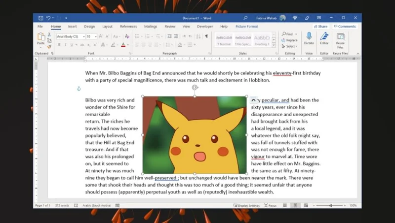 So verschieben Sie Bilder in Microsoft Word