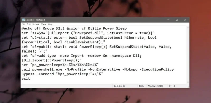 Cómo programar el sueño en Windows 10