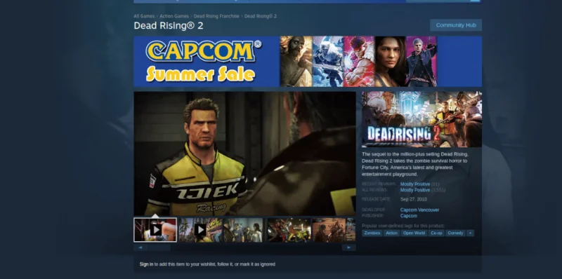 Cara bermain Dead Rising 2 di Linux