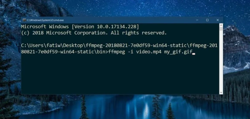 Windows 10da FFMpeg ile GIF Nasıl Oluşturulur