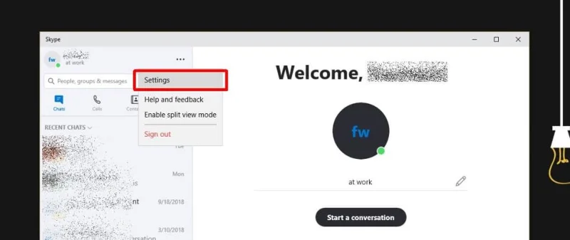 Cómo cambiar el dispositivo de audio en Skype en Windows 10