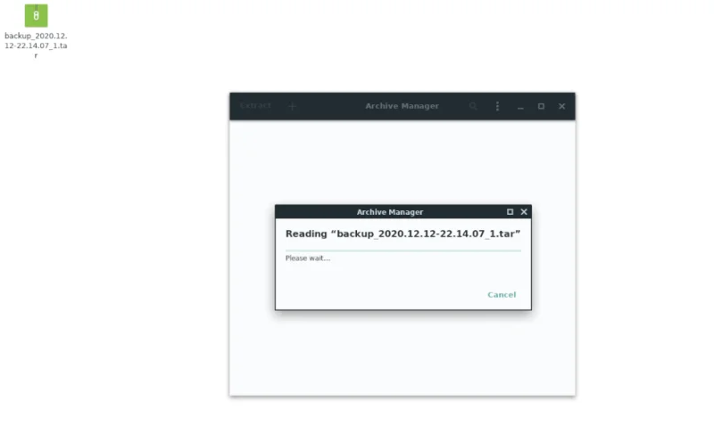 Kbackup 백업 Tar 파일