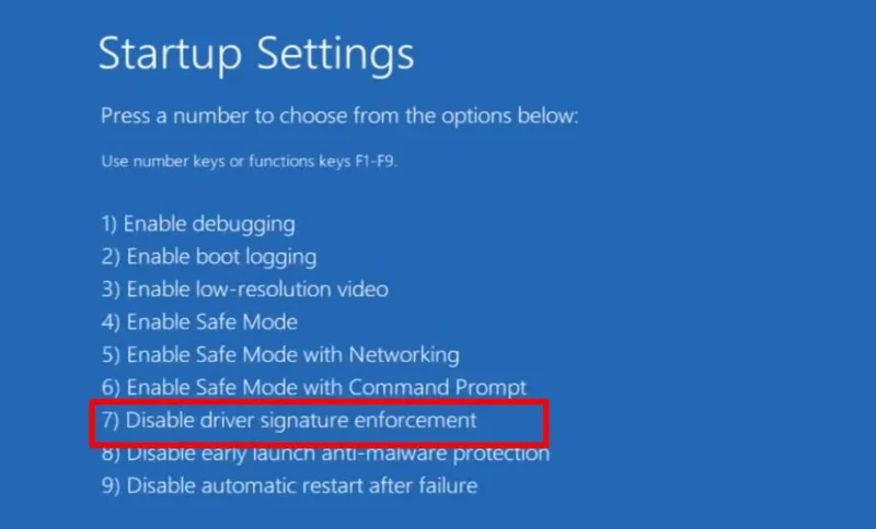 如何在 Windows 10 上禁用驅動程序簽名強制