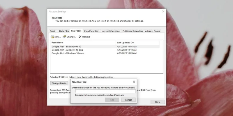So fügen Sie Outlook 365 einen RSS-Feed hinzu