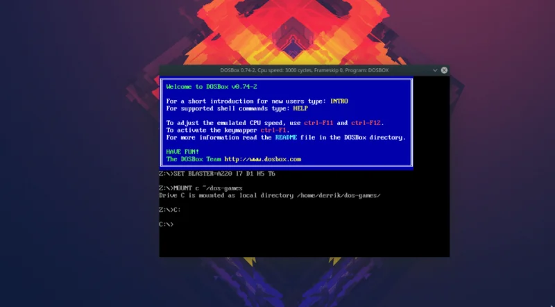 Accediendo a la unidad C en DOSBox