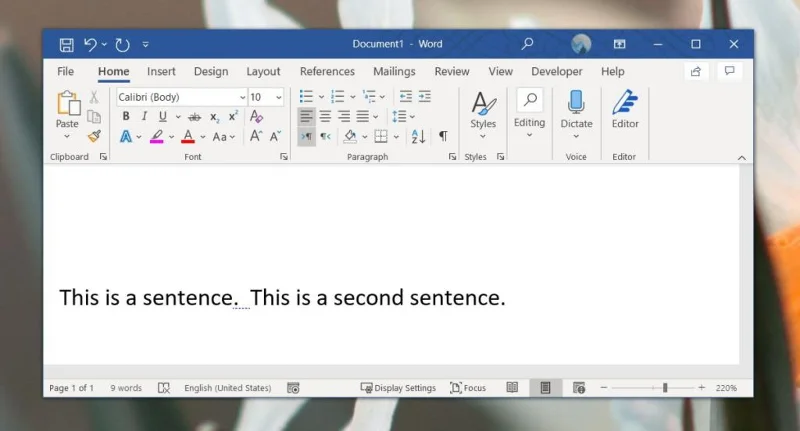 So legen Sie Grammatikregeln für den Abstand nach einem Punkt in Microsoft Word fest