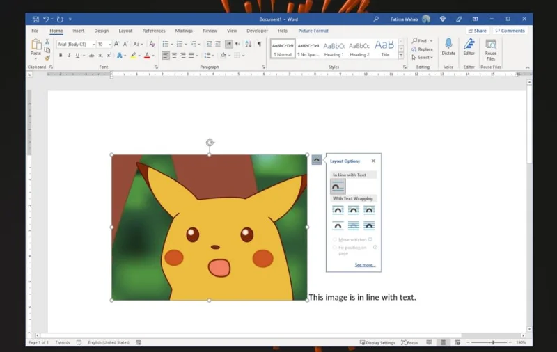 So verschieben Sie Bilder in Microsoft Word