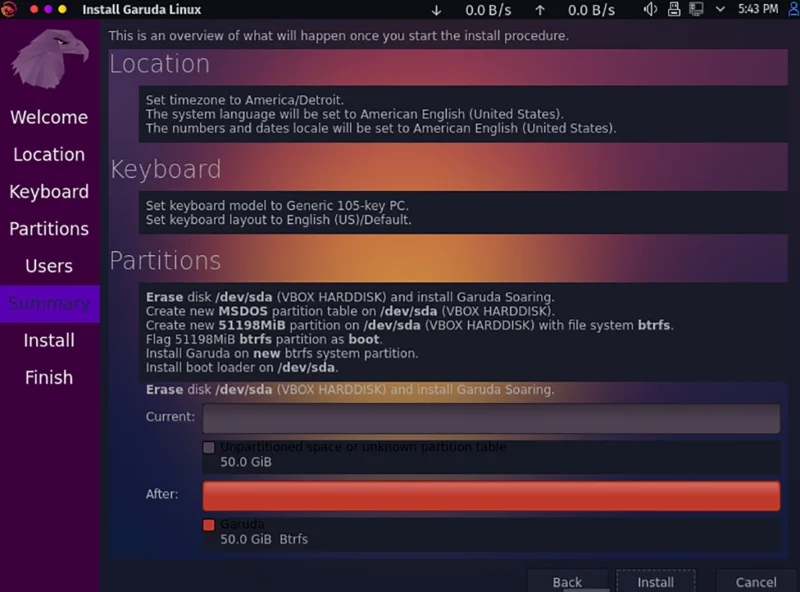 如何安裝 Garuda Linux