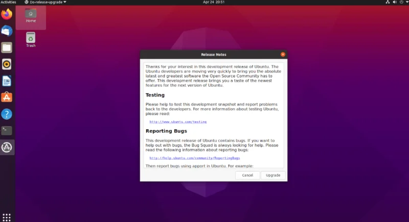 كيفية الترقية إلى Ubuntu 21.04
