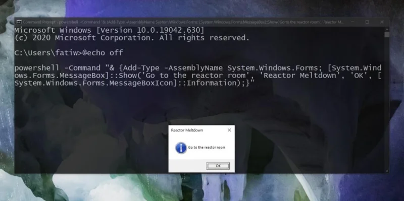 Windows 10에서 메시지 상자를 표시하는 방법