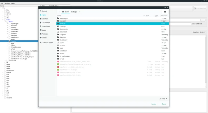 KBackup으로 Linux 백업을 만드는 방법
