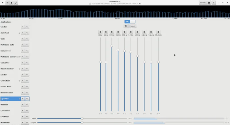 Applicazione degli effetti audio con PulseEffects