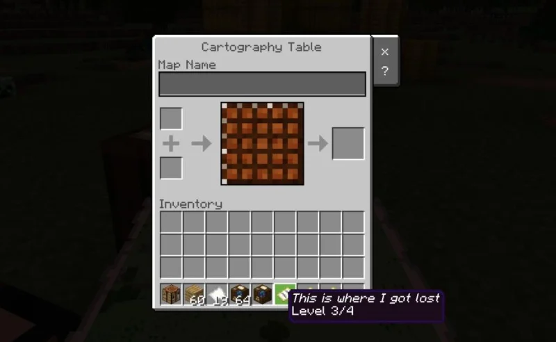 Minecraftで地図に名前を付ける方法