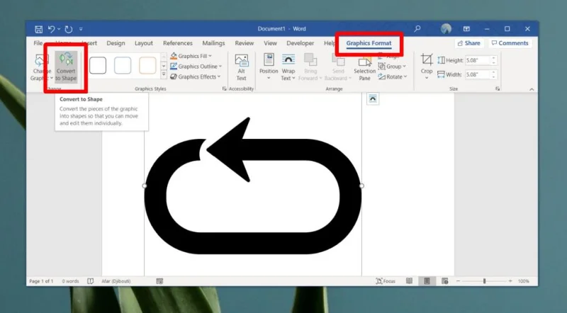 So fügen Sie Microsoft Word 365 eine benutzerdefinierte Form hinzu