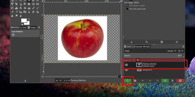 Windows10のGIMPで画像をレイヤーに貼り付ける方法