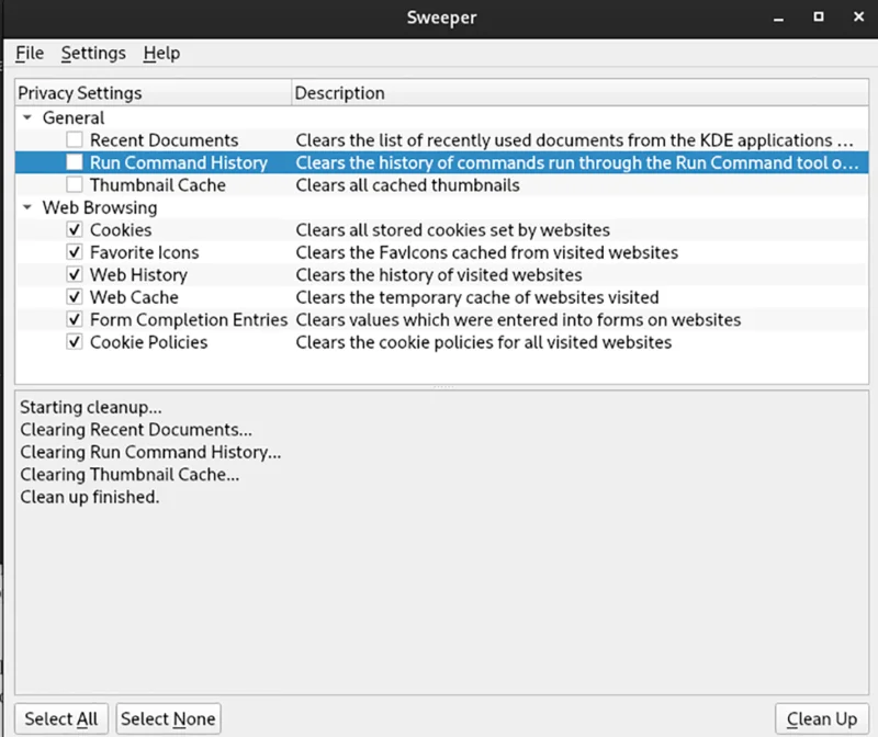 如何使用 Sweeper 清潔 Linux PC