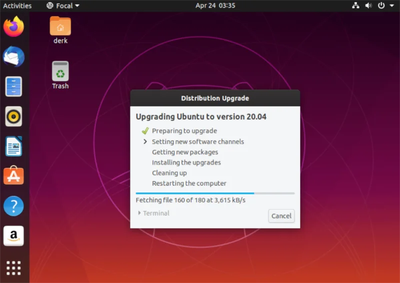 Upgraden naar Ubuntu 20.04 LTS