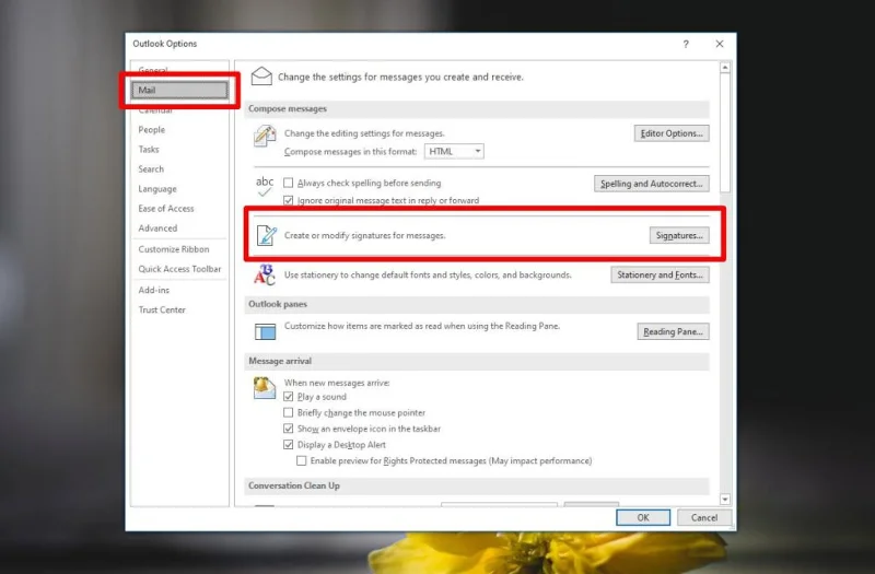 So erstellen Sie eine Signatur in Outlook für Office 365 unter Windows 10