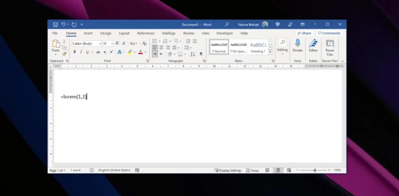 Microsoft Wordde rastgele metin nasıl oluşturulur