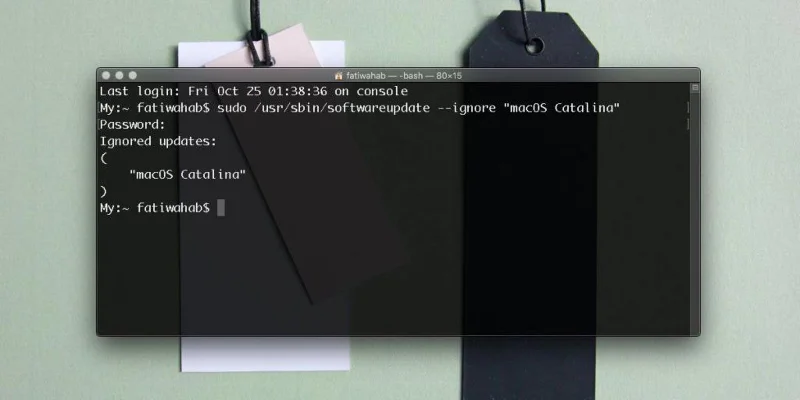 Come bloccare laggiornamento di macOS Catalina