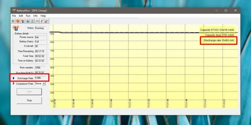 如何在 Windows 10 上檢查電池放電率