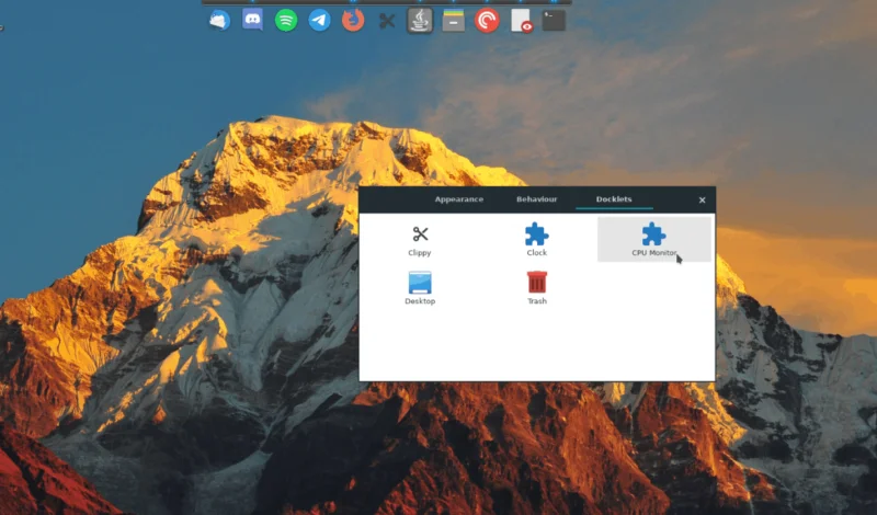 كيفية إضافة docklets إلى Plank dock على Linux