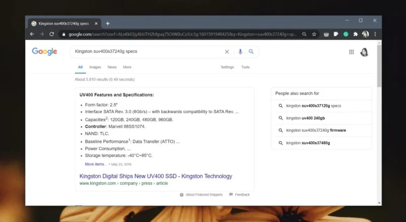 HWiNFOを使用してSSDを確認