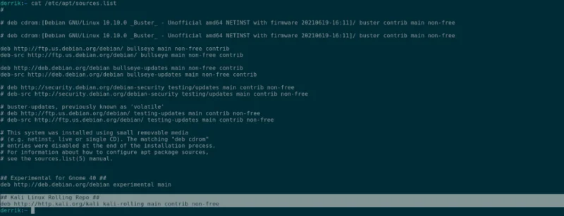 Come installare le app Kali Linux in Debian