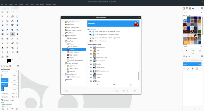 Jak dostosować interfejs Gimp w systemie Linux
