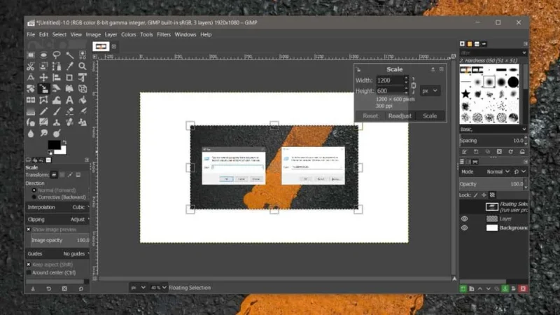 Windows10のGIMPで画像のサイズを変更する方法