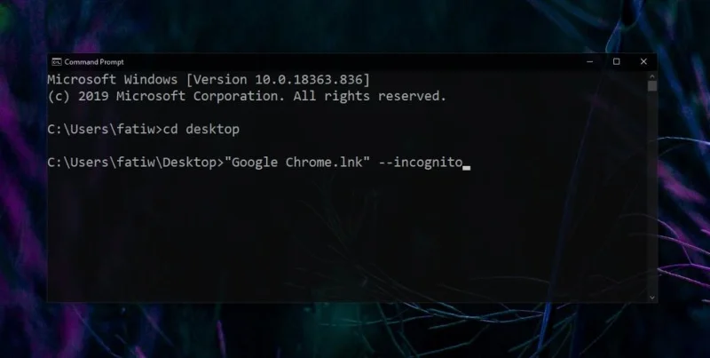 Windows 10da Komut Satırı anahtarı nasıl kullanılır