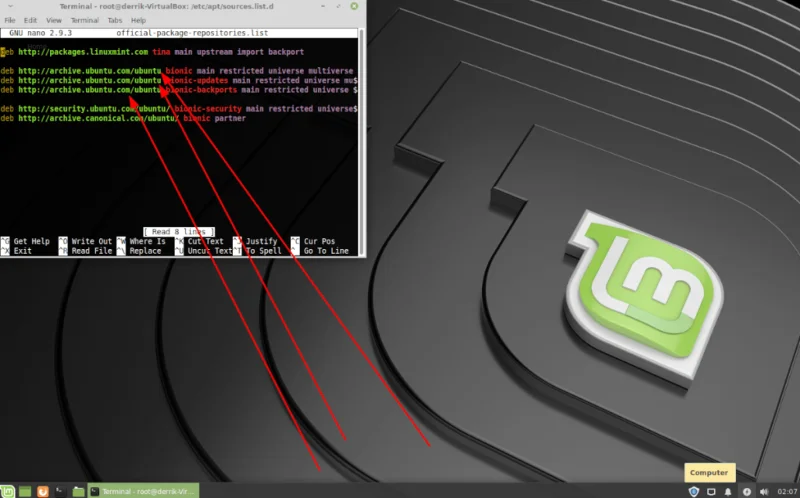 Choix du miroir Ubuntu