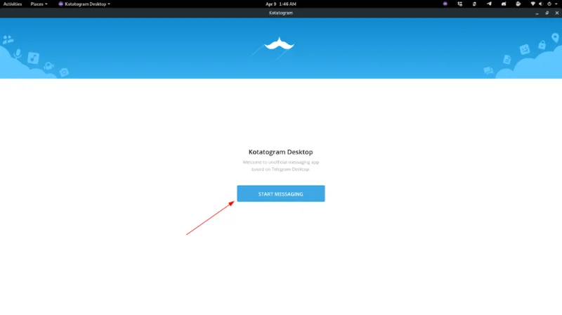 Cara memasang dan menggunakan messenger Desktop Kotatogram pada Linux