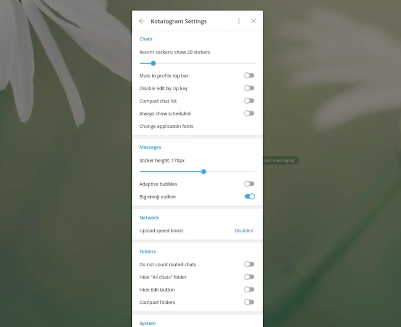 Cara memasang dan menggunakan messenger Desktop Kotatogram pada Linux