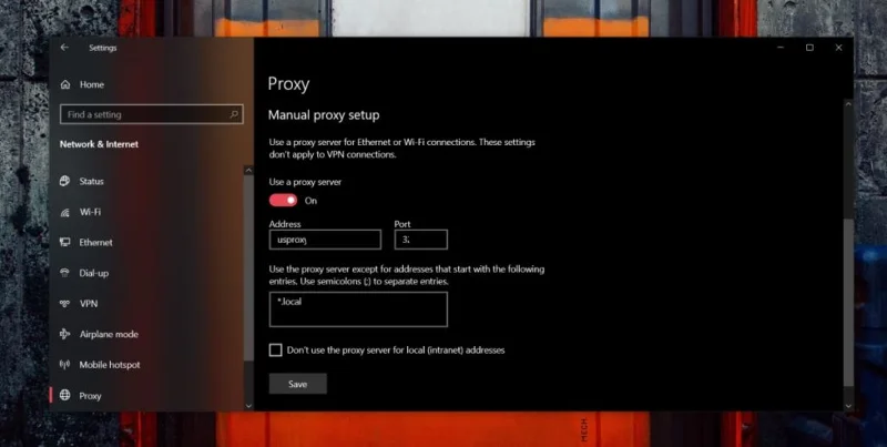 Windows10でプロキシを構成する方法