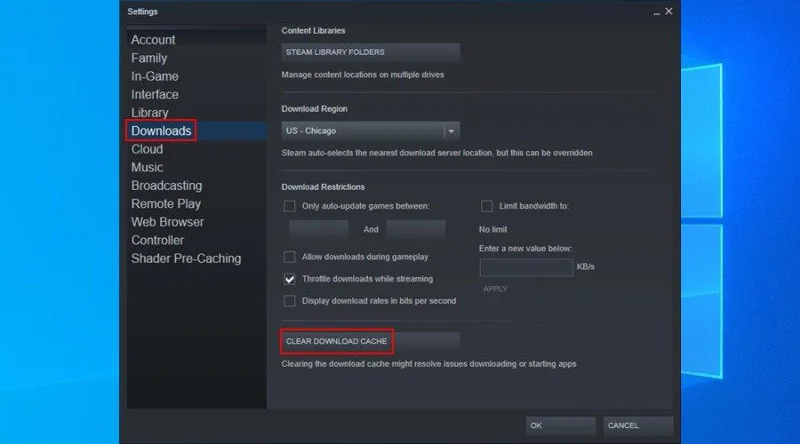 Steam-Download langsam? Hier ist, was Sie für eine bessere Steam-Download-Geschwindigkeit tun können