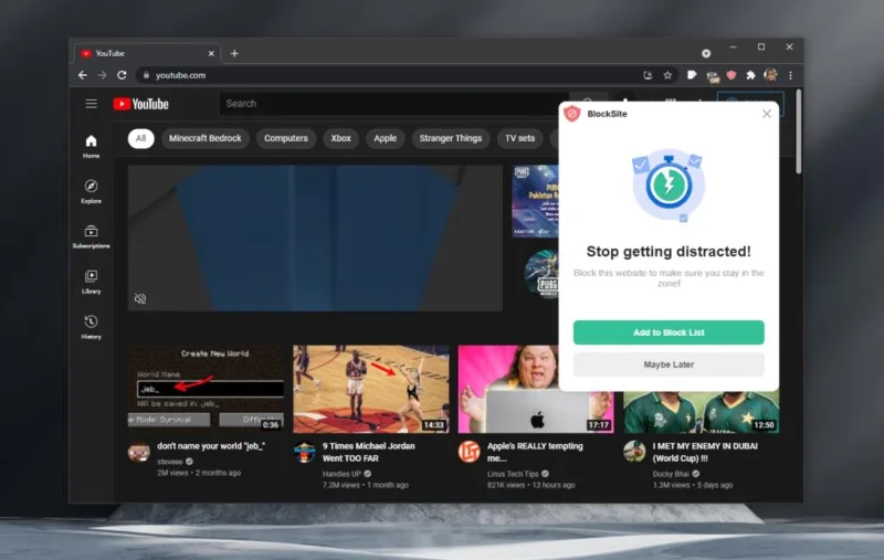 So blockieren Sie YouTube in Google Chrome