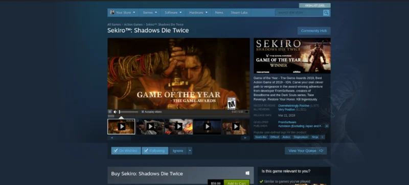 如何在 Linux 上玩 Sekiro：Shadows Die Twice