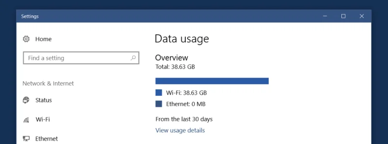 So setzen Sie die Datennutzung unter Windows 10 zurück
