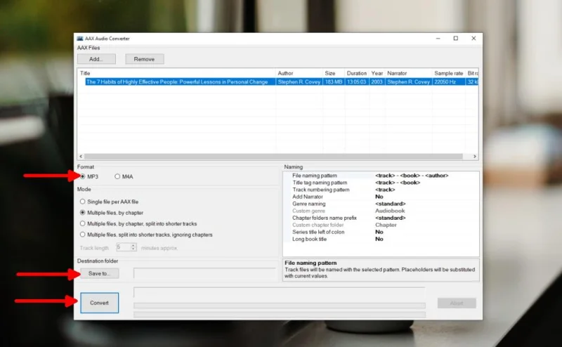 Come convertire i libri Audible in MP3 su Windows 10