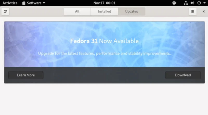 Fedora 31로 업그레이드하는 방법