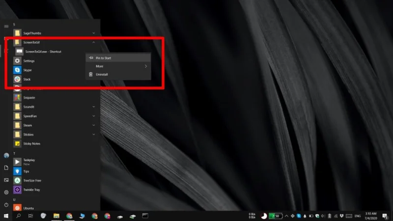 Come aggiungere app portatili al menu Start su Windows 10