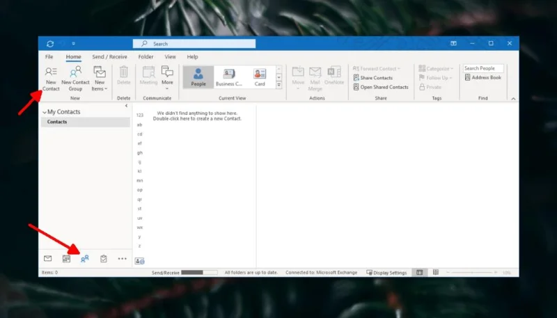 So fügen Sie Kontakte zu Outlook hinzu