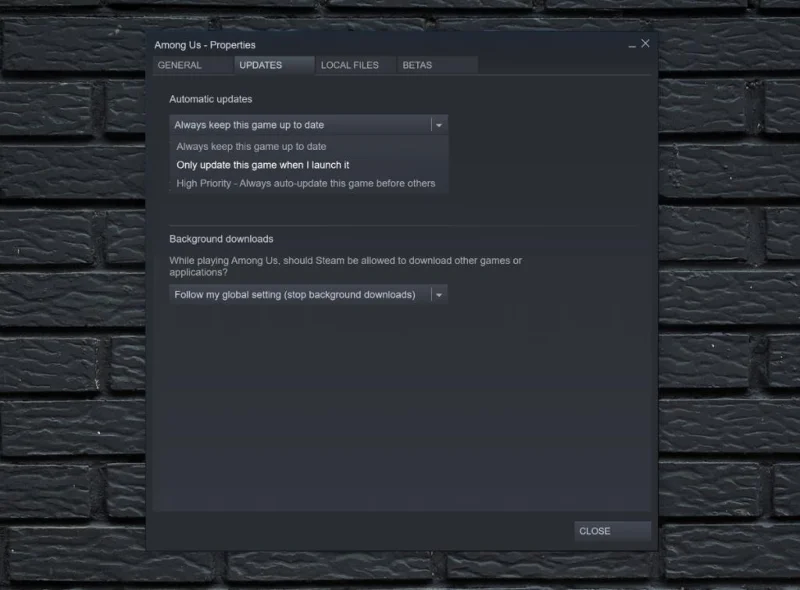如何在 Steam 中禁用自動遊戲更新