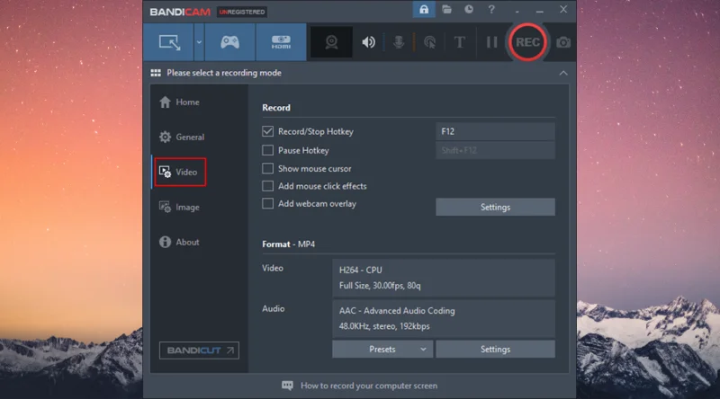 Bandicam Screen Recorder: Download, Installation, Verwendung