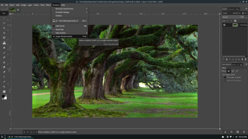 如何在 Linux 上使 Gimp 看起來像 Adob​​e Photoshop