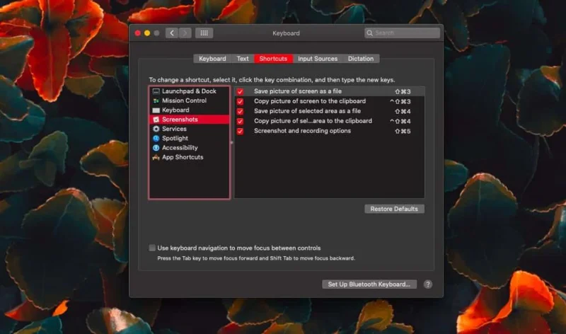 So ändern Sie die Tastenkombination für Screenshots unter macOS