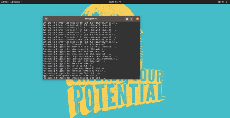 كيفية ترقية Pop_OS إلى الإصدار 19.10.1