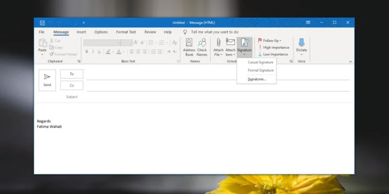 So erstellen Sie eine Signatur in Outlook für Office 365 unter Windows 10